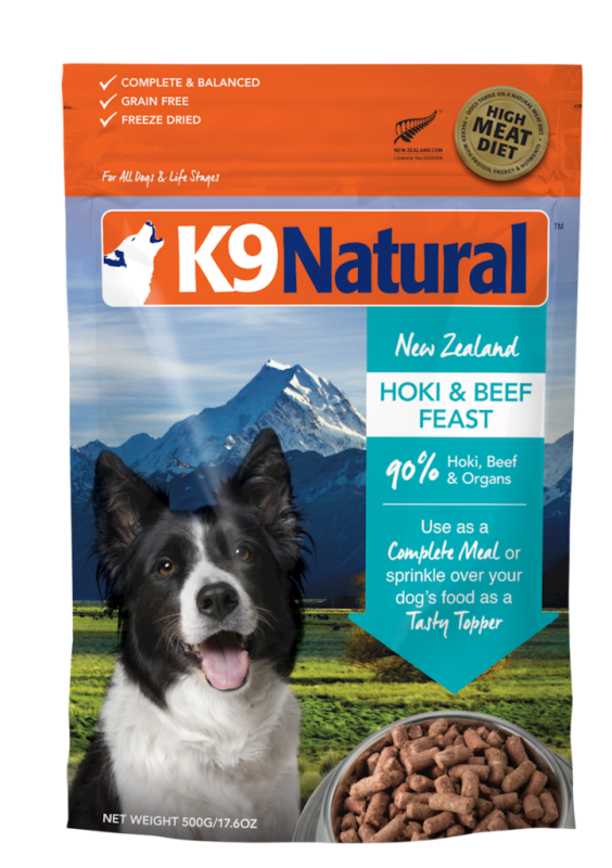 K9 Natural Hoki & Beef Feast Freeze-Dried Dog Food, 17.6-oz