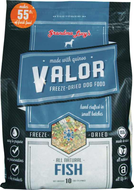 Grandma Lucy's Valor Fish & Quinoa Freeze-Dried Dog Food, 10-lb