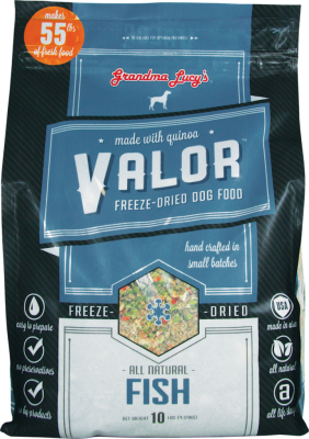 Grandma Lucy's Valor Fish & Quinoa Freeze-Dried Dog Food, 10-lb