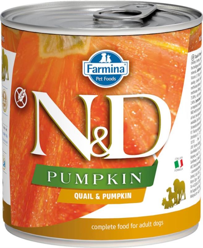 Farmina N&D Pumpkin Canned Dog Food, Quail & Pumpkin, Adult, 10-oz