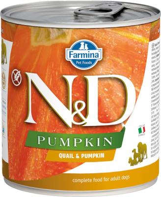 Farmina N&D Pumpkin Canned Dog Food, Quail & Pumpkin, Adult, 10-oz
