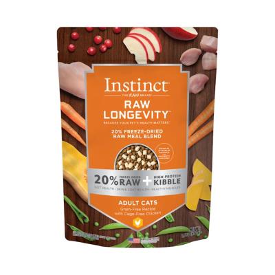 Instinct Longevity 20% Freeze-Dried Raw Meal Blend Dry Cat Food, Chicken, 1.5-lb
