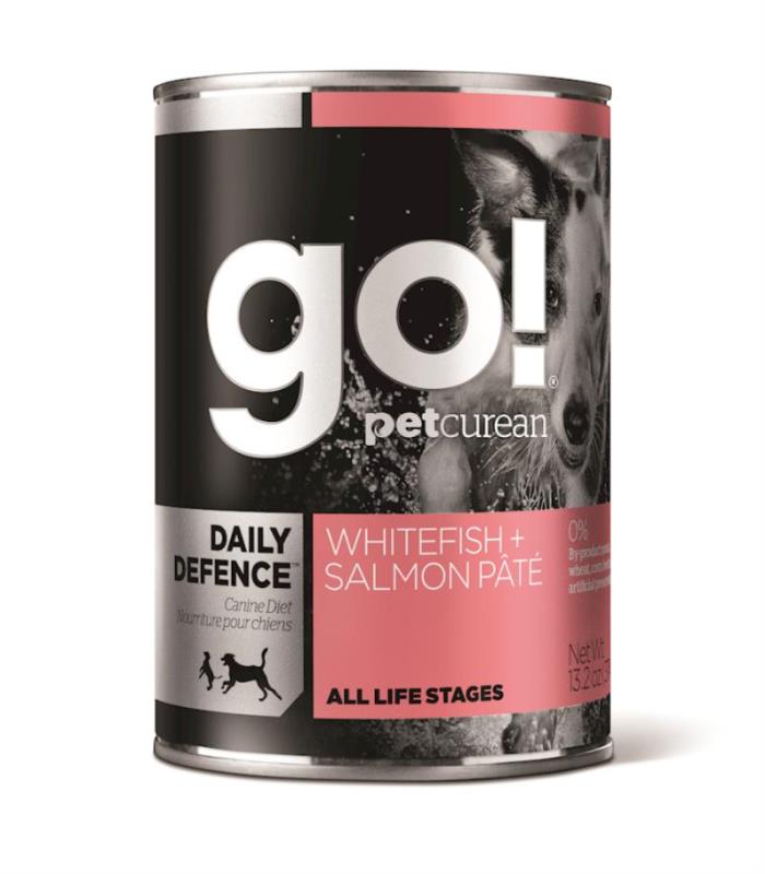 Go! Daily Defence Canned Dog Food, Whitefish & Salmon Pate, 13-oz