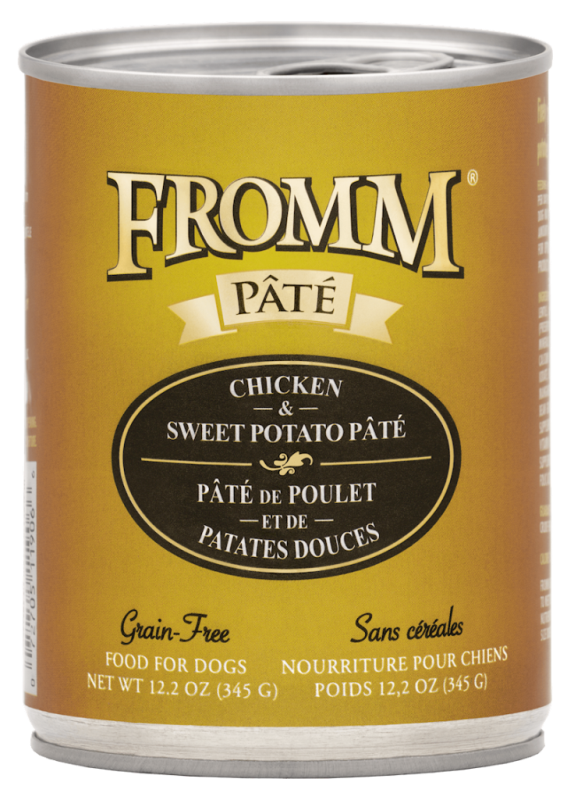 Fromm Pate Canned Dog Food, Chicken & Sweet Potato, 12.2-oz
