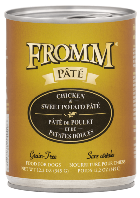 Fromm Pate Canned Dog Food, Chicken & Sweet Potato, 12.2-oz