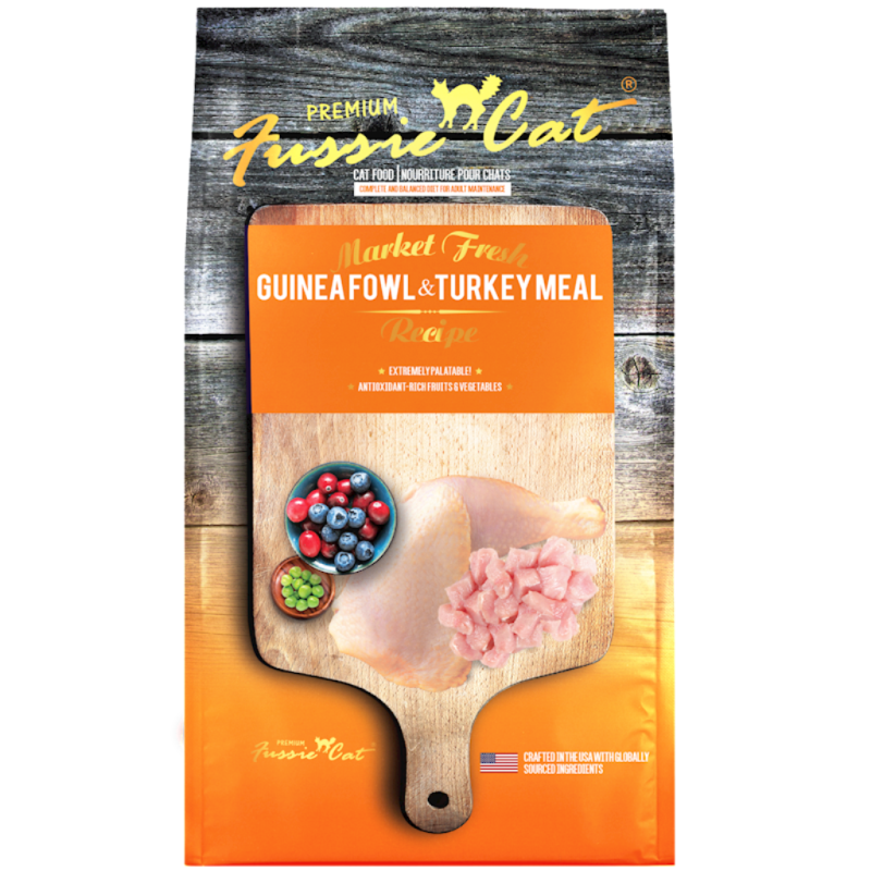 Fussie Cat Market Fresh Dry Cat Food, Guinea Fowl & Turkey, 10-lb