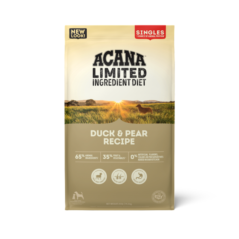 Acana Singles Limited Ingredient Diet Dry Dog Food, Duck & Pear, 22.5-lb