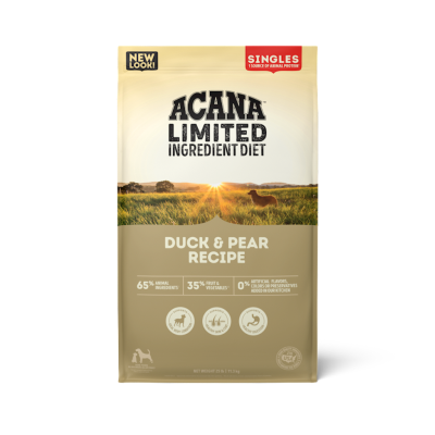 Acana Singles Limited Ingredient Diet Dry Dog Food, Duck & Pear, 22.5-lb
