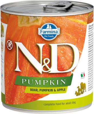Farmina N&D Pumpkin Canned Dog Food, Boar Pumpkin & Apple, Adult, 10-oz