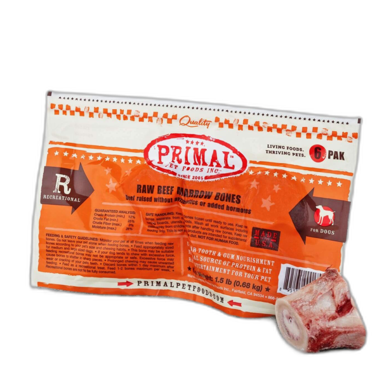 Primal Frozen Beef Marrow Bones (2" 6pk)