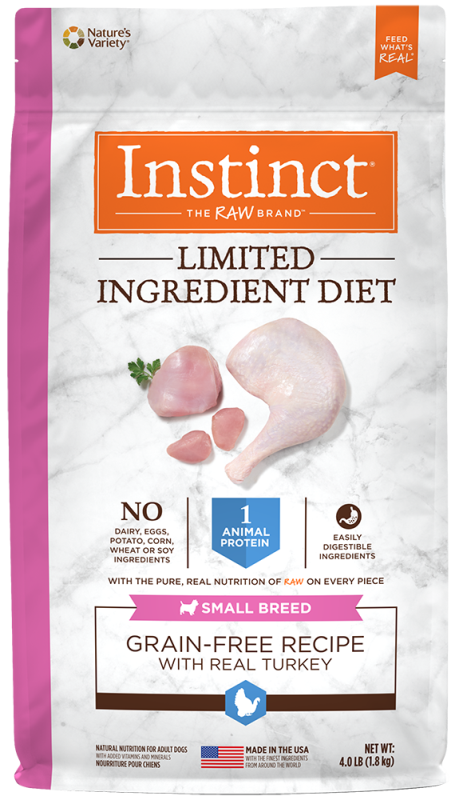 Instinct Limited Ingredient Diet Dry Dog Food, Small Breed, Turkey, 4-lb