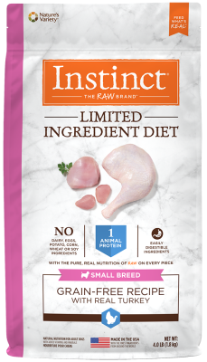 Instinct Limited Ingredient Diet Dry Dog Food, Small Breed, Turkey, 4-lb