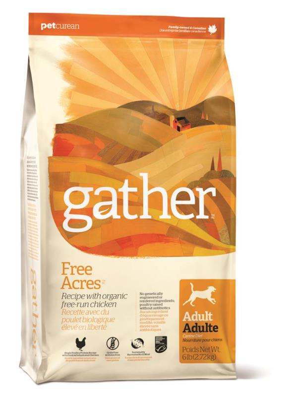 Gather Dry Dog Food, Adult, Free Acres Chicken, 16-lb