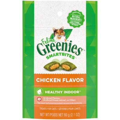 Feline Greenies SmartBites Hairball Control Chicken Flavor Cat Treats, 2.1-oz bag