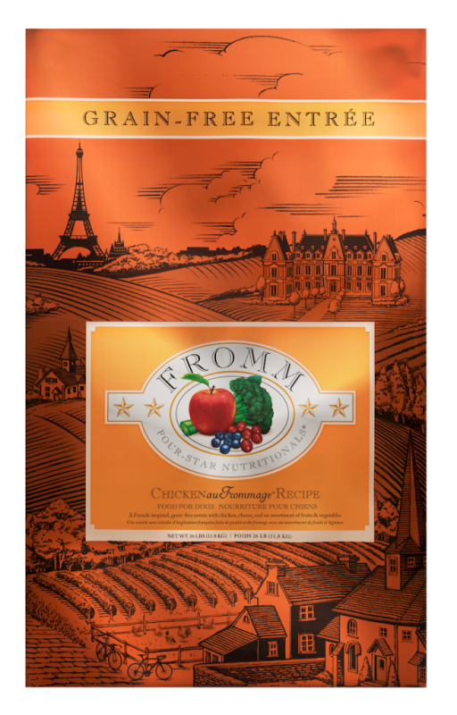 Fromm Four-Star Dry Dog Food, Chicken au Frommage, 26-lb
