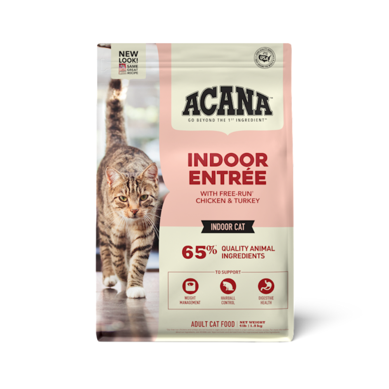 Acana Dry Cat Food, Indoor Entree, 4-lb