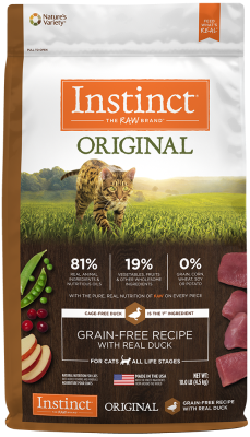Instinct Original Dry Cat Food, Duck, 10-lb