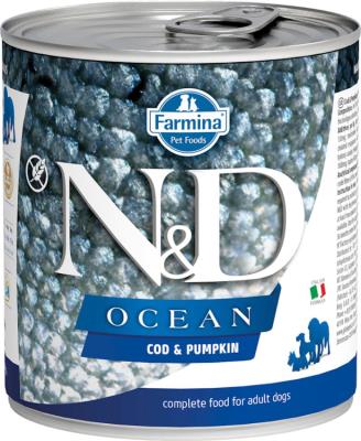 Farmina N&D Ocean Canned Dog Food, Cod & Pumpkin, Adult, 10-oz