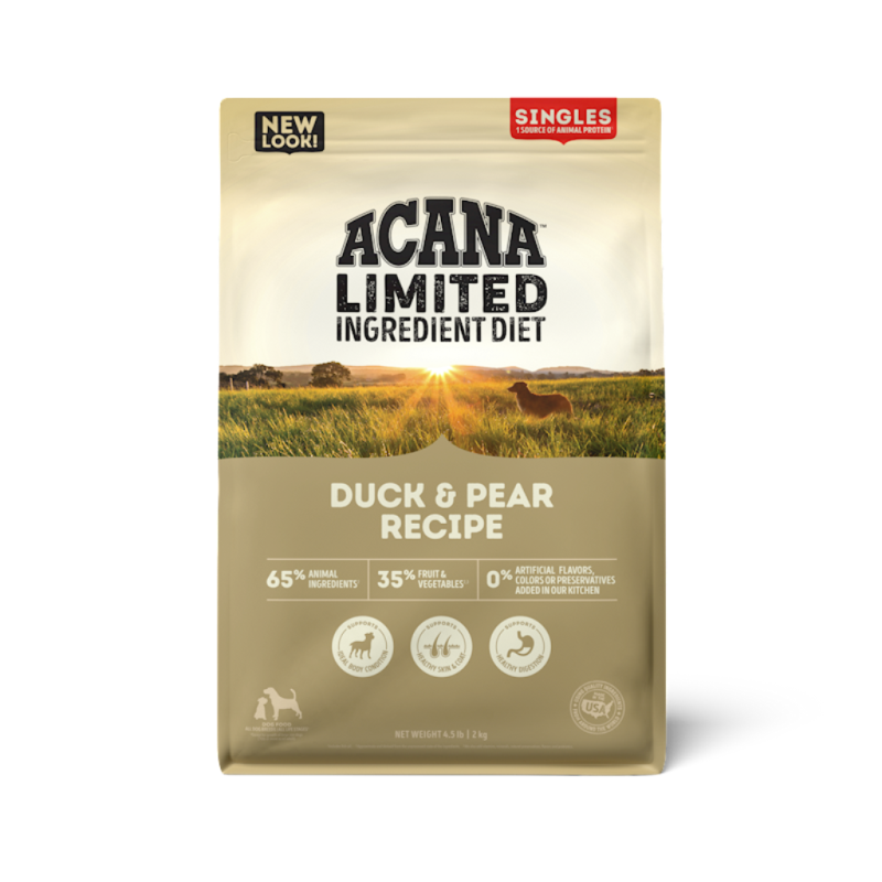 Acana Singles Limited Ingredient Diet Dry Dog Food, Duck & Pear, 4.5-lb