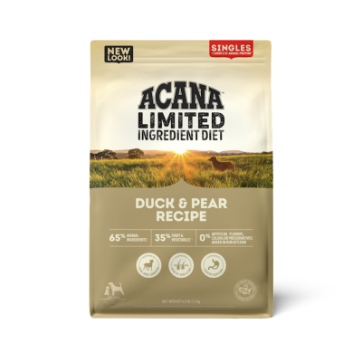 Acana Singles Limited Ingredient Diet Dry Dog Food, Duck & Pear, 4.5-lb