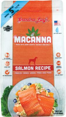 Grandma Lucy's Macanna Salmon Freeze-Dried Dog Food, 1-lb