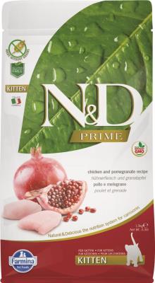 Farmina N&D Prime Dry Cat Food, Chicken & Pomegranate, Kitten, 3.3-lb