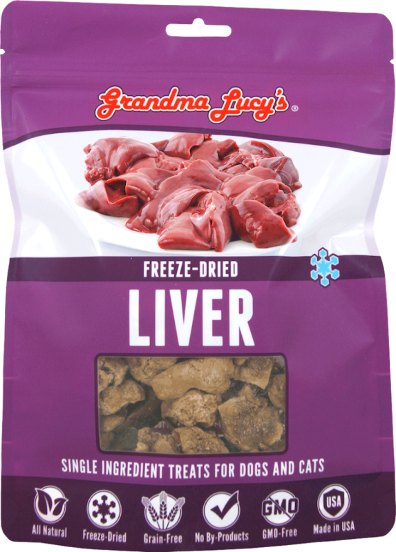 Grandma Lucy's Singles Freeze-Dried Cat Treats, Liver, 2.5-oz