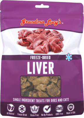 Grandma Lucy's Singles Freeze-Dried Cat Treats, Liver, 2.5-oz