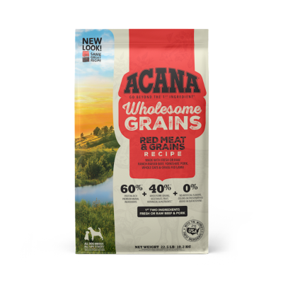 Acana Wholesome Grains Dry Dog Food, Red Meat, 22.5-lb