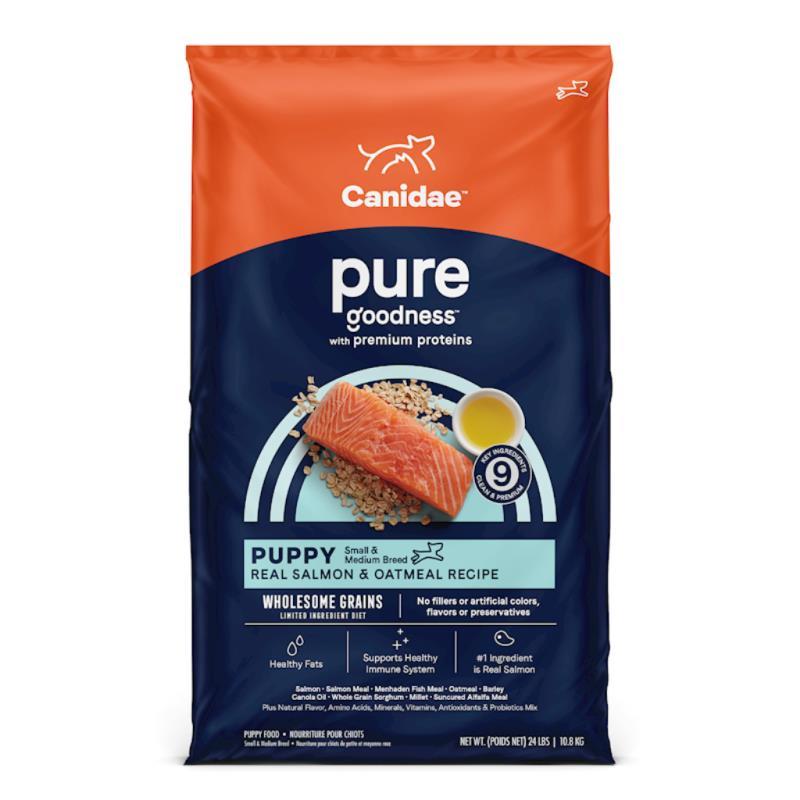 Canidae Pure Wholesome Grains Dry Dog Food, Puppy, Salmon & Oatmeal, 24-lb