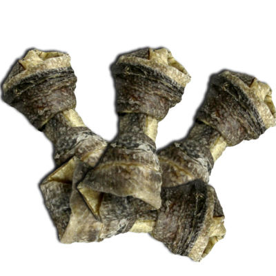 Cod Skin Knotted Bones – Large