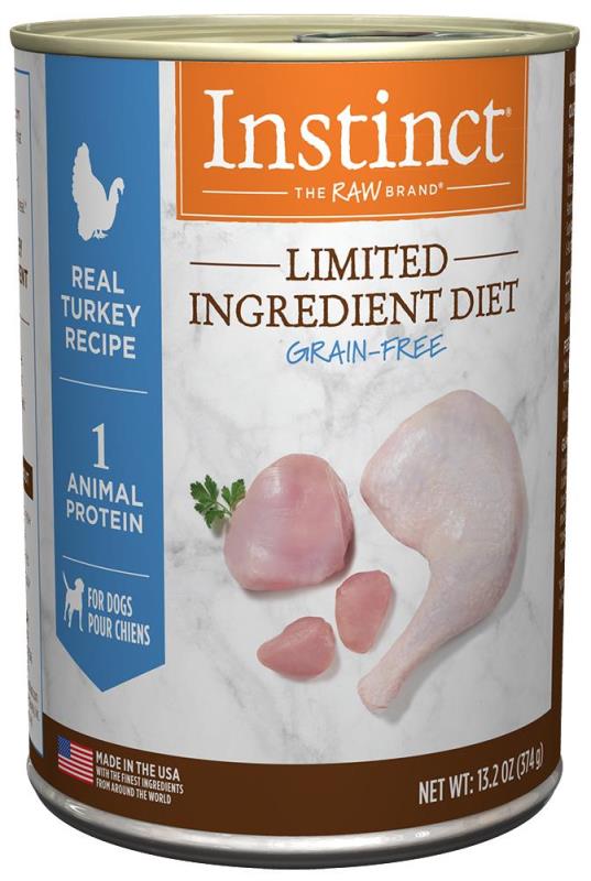 Instinct Limited Ingredient Diet Canned Dog Food, Turkey, 13.2-oz