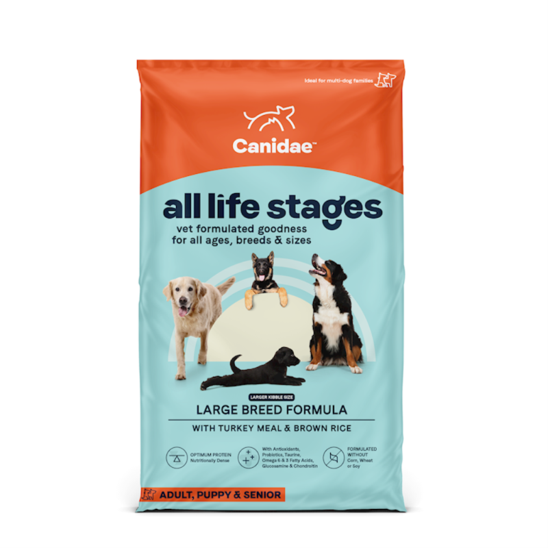 Canidae All Life Stages Dry Dog Food, Large Breed, Turkey Meal & Brown Rice, 40-lb