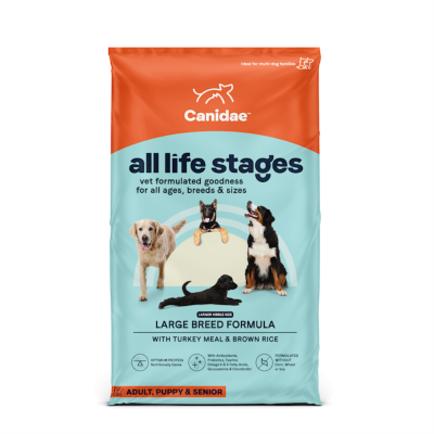 Canidae All Life Stages Dry Dog Food, Large Breed, Turkey Meal & Brown Rice, 40-lb