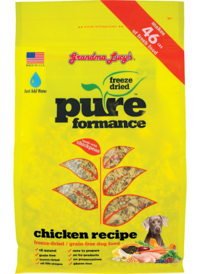 Grandma Lucy's Pureformance Chicken Freeze-Dried Dog Food, 10-lb