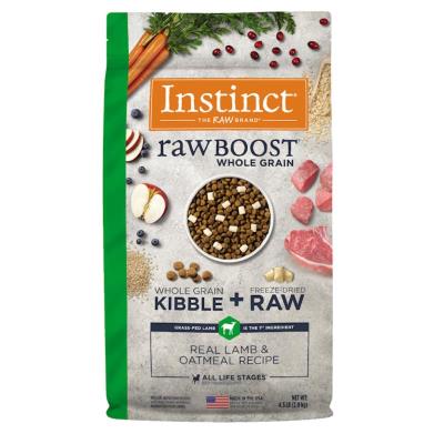 Instinct Raw Boost Whole Grain Dry Dog Food, Lamb & Oatmeal, 4.5-lb