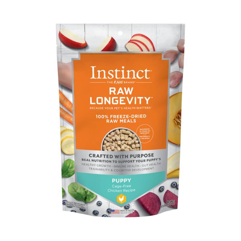 Instinct Longevity Raw Freeze-Dried Dog Food, Puppy, Chicken, 9.5-oz