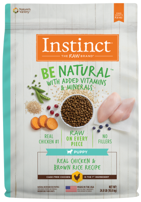 Instinct Be Natural Dry Dog Food, Puppy, Chicken & Brown Rice, 24-lb