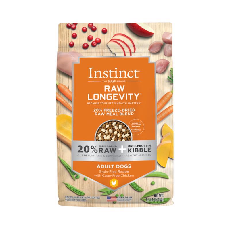 Instinct Longevity 20% Freeze-Dried Raw Meal Blend Dry Dog Food, Chicken, 8.5-lb