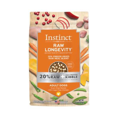 Instinct Longevity 20% Freeze-Dried Raw Meal Blend Dry Dog Food, Chicken, 8.5-lb