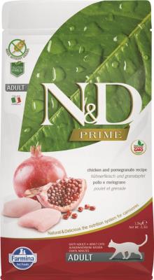 Farmina N&D Prime Dry Cat Food, Chicken & Pomegranate, Adult, 11-lb
