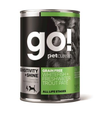 Go! Sensitivity + Shine Canned Dog Food, Whitefish & Freshwater Trout Pate, 13.2-oz
