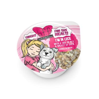 B.F.F. Best Fido Friend Fun Size Meals Wet Dog Food, I'm in Luck, Duck & Rice, 2.75-oz