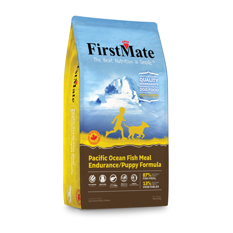 FirstMate Grain-Free Dry Dog Food, Endurance/Puppy, Ocean Fish, 5-lb