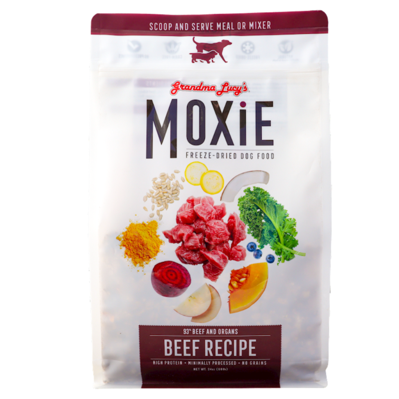 Grandma Lucy's Moxie Beef Freeze-Dried Dog Food, 24-oz