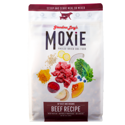 Grandma Lucy's Moxie Beef Freeze-Dried Dog Food, 24-oz