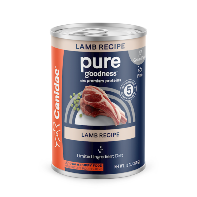 Canidae Pure Grain Free Canned Dog Food, Lamb, 13-oz