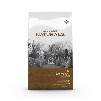Diamond Naturals Dry Cat Food, Active, Chicken & Rice, 6-lb