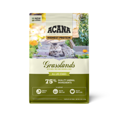 Acana Grain-Free Dry Cat Food, Grasslands, 4-lb