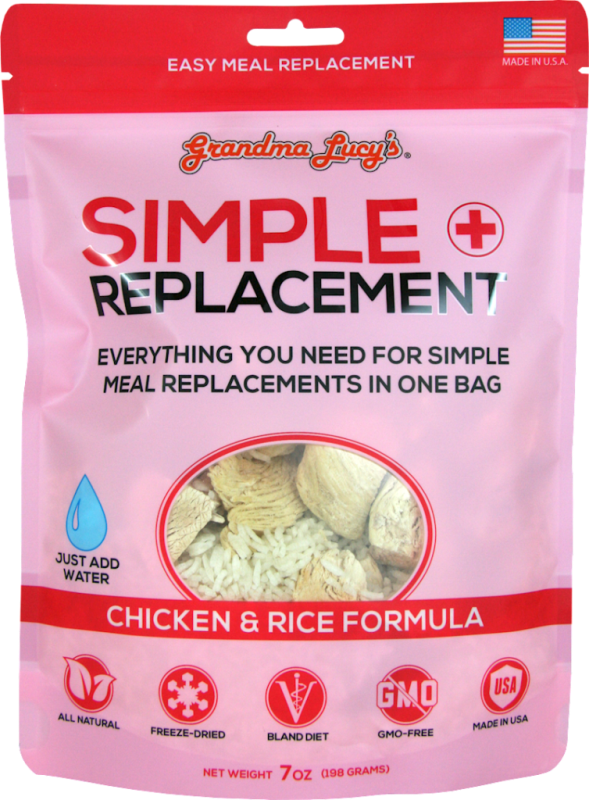 Grandma Lucy's Simple Replacement Chicken & Rice Freeze-Dried Dog & Cat Meal Replacement, 7-oz